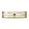 6mm Flat Groove Comfort Fit 14K Yellow Gold Benchmark Wedding Band thumb 0