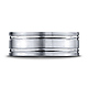 8mm 14K White Gold Parallel Grooves Benchmark Wedding Band thumb 1