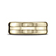 7.5mm Polished Concave Center Satin Benchmark Wedding Band in 14K Yellow Gold thumb 1