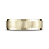 7mm Satin Beveled Euro Shank Wedding Band by Benchmark Rings in 14K Yellow Gold thumb 1
