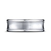 7.5mm 14K White Gold Satin Concave Rimmed Benchmark Wedding Band thumb 1