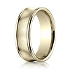 7.5mm 14K Yellow Gold Concave Satin Finish Benchmark Wedding Band thumb 0
