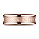 7.5mm 14K Rose Gold Swirled Finish Benchmark Wedding Band thumb 1