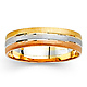 5mm Triple Row 14K TriGold Wedding Band thumb 1