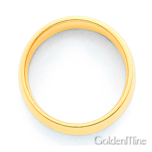 7mm Classic Light Comfort-Fit Dome Men's Wedding Band - 14K Yellow Gold Slide 2