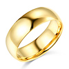 7mm Classic Light Comfort-Fit Dome Men's Wedding Band - 14K Yellow Gold thumb 0