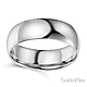 7mm Classic Light Comfort-Fit Dome Men's Wedding Band - 14K White Gold thumb 1