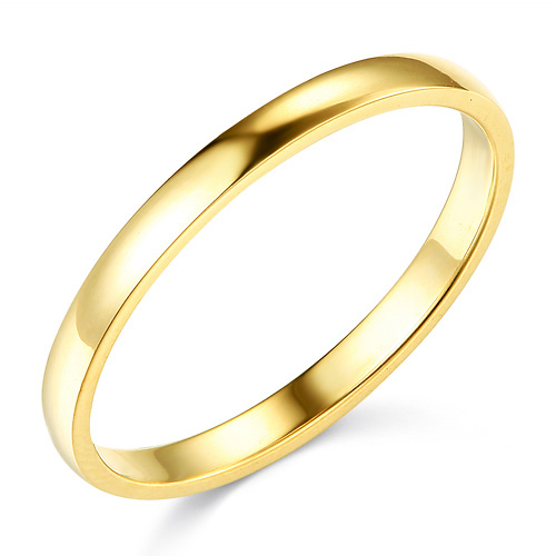 2mm Classic Light Dome Wedding Band - 14K Yellow Gold Slide 0