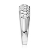 3-Row Pave Round-Cut Dome Wedding Band in 14K White Gold thumb 1