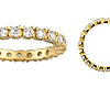 2.5mm Scalloped Prong CZ Eternity Ring in 14K Yellow Gold thumb 1