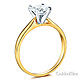 Cathedral Solitaire 1-CT Round-Cut CZ Engagement Ring in 14K Yellow Gold thumb 1
