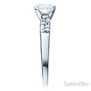 1-CT Princess & Side Baguette CZ Wedding Ring Set in 14K White Gold thumb 3
