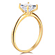 1.25CT Knife-Edge Princess-Cut CZ Engagement Ring Solitaire in 14K Yellow Gold thumb 1