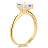 1.25CT Knife-Edge Princess-Cut CZ Engagement Ring Solitaire in 14K Yellow Gold thumb 1