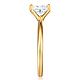 1.25CT Knife-Edge Princess-Cut CZ Engagement Ring Solitaire in 14K Yellow Gold thumb 2