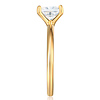 1.25CT Knife-Edge Princess-Cut CZ Engagement Ring Solitaire in 14K Yellow Gold thumb 2